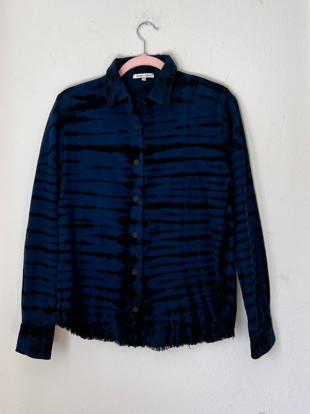 Cotton Citizen Blue Button Front Top XS‎ 100% Cotton Long Sleeve Shirt